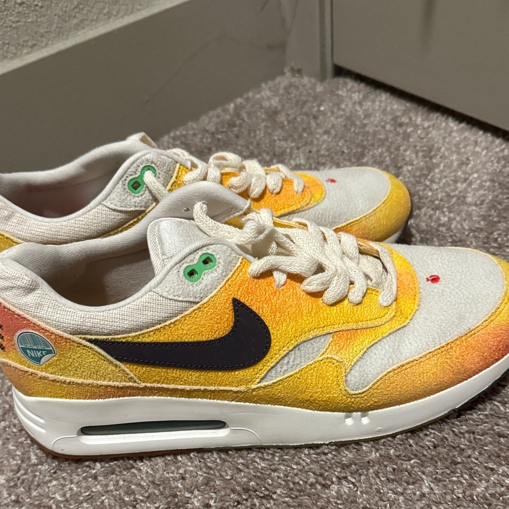 Nike ' Vibrant Orange and White Sneakers